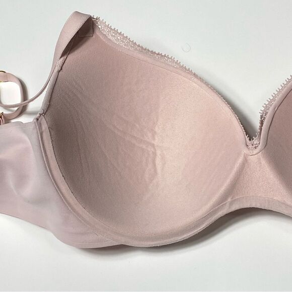 Victoria's Secret "Incredible" Padded Pink Lace Girly Girl Bra Women's Size 36D - Picture 7 of 16